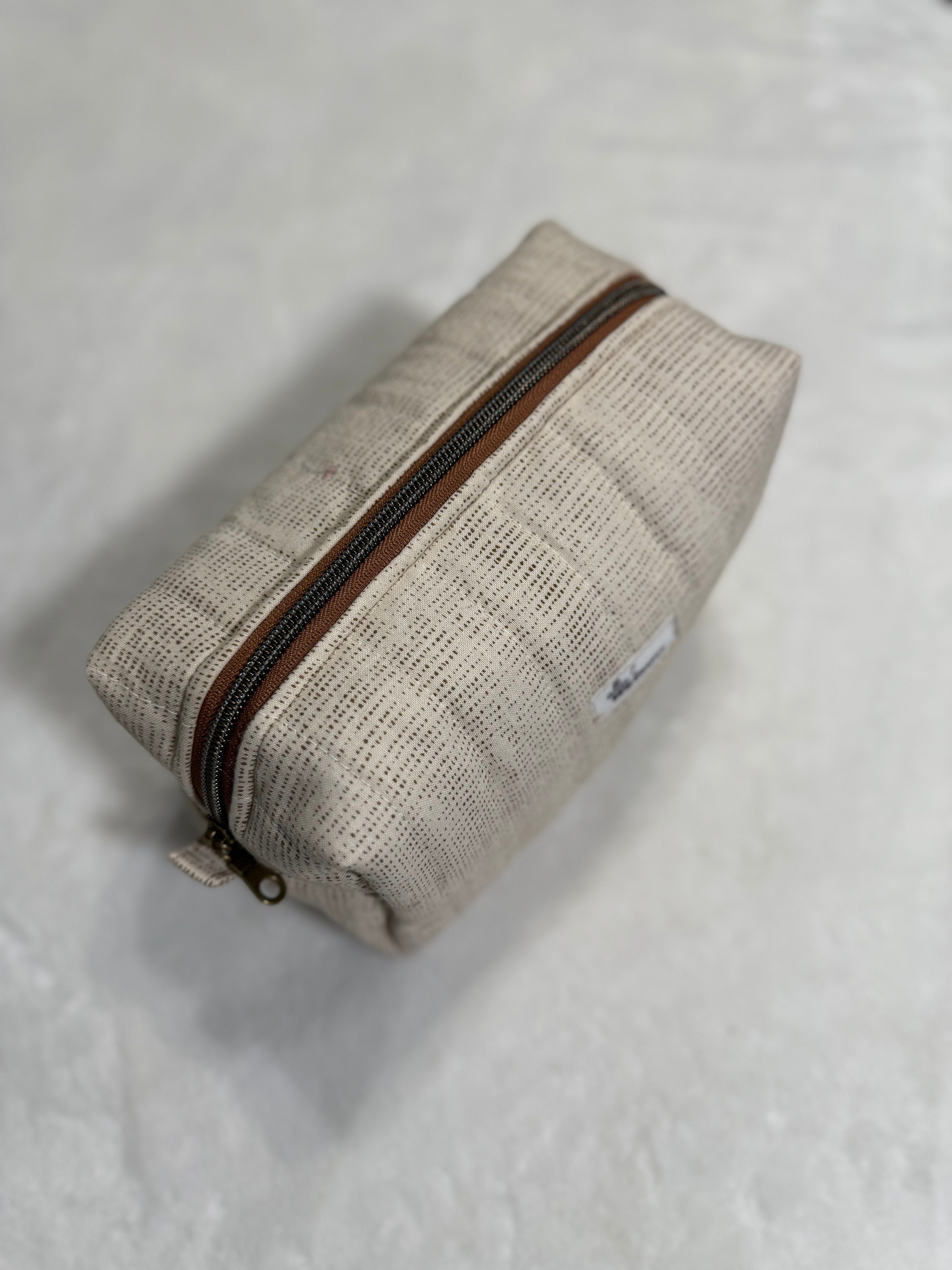 Light Brown Quilted Cosmetic Pouch *Limited Edition*