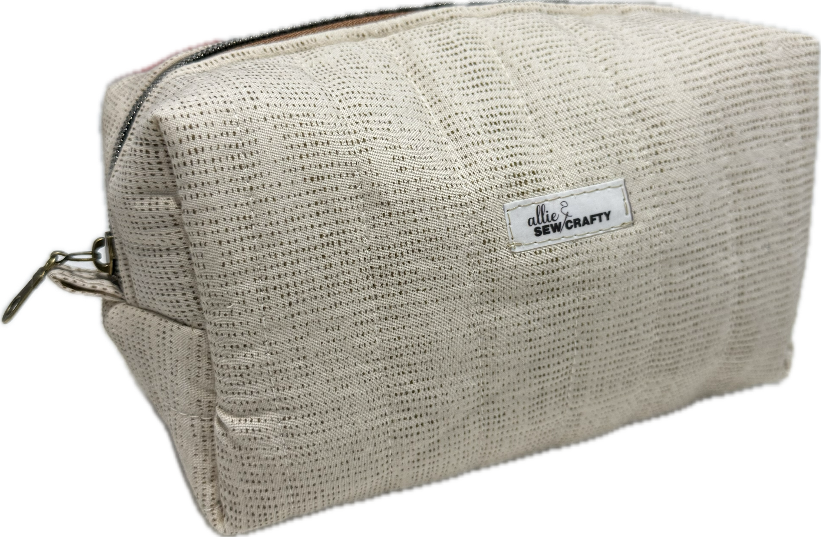 Light Brown Quilted Cosmetic Pouch *Limited Edition*